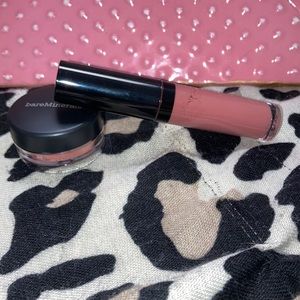 NWT Bare Minerals Coordinating lipstick & eyeshadow.W/an eyeshadow brush FREE!